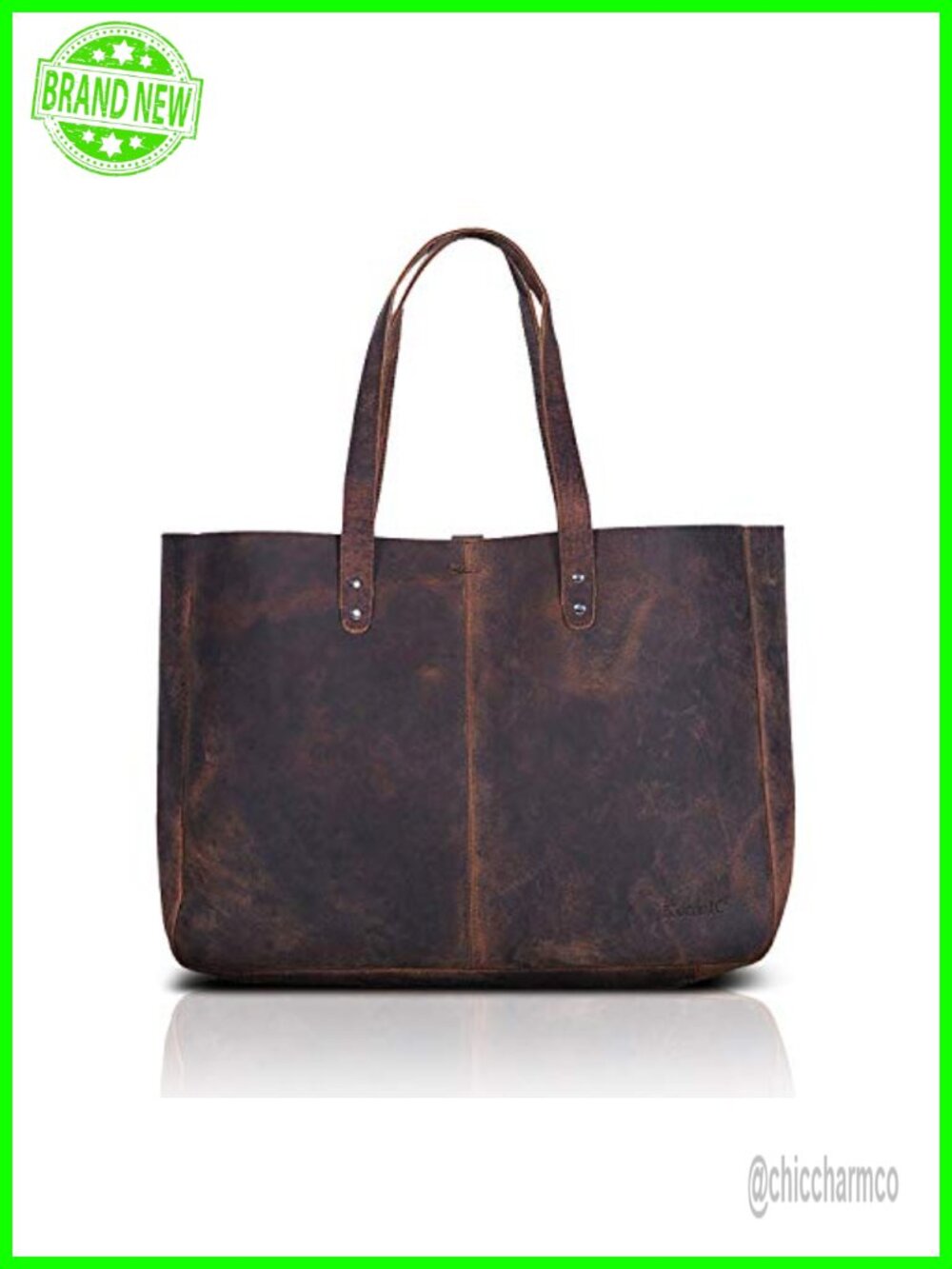 Top Grain Leather Satchel Tote Bag for Women Travel Shopping Handbag